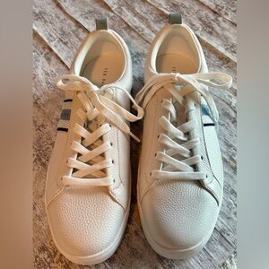 NEW w/Box Ted Baker Bailey Icon Trainer White Leather Sneakers Women's Size 11